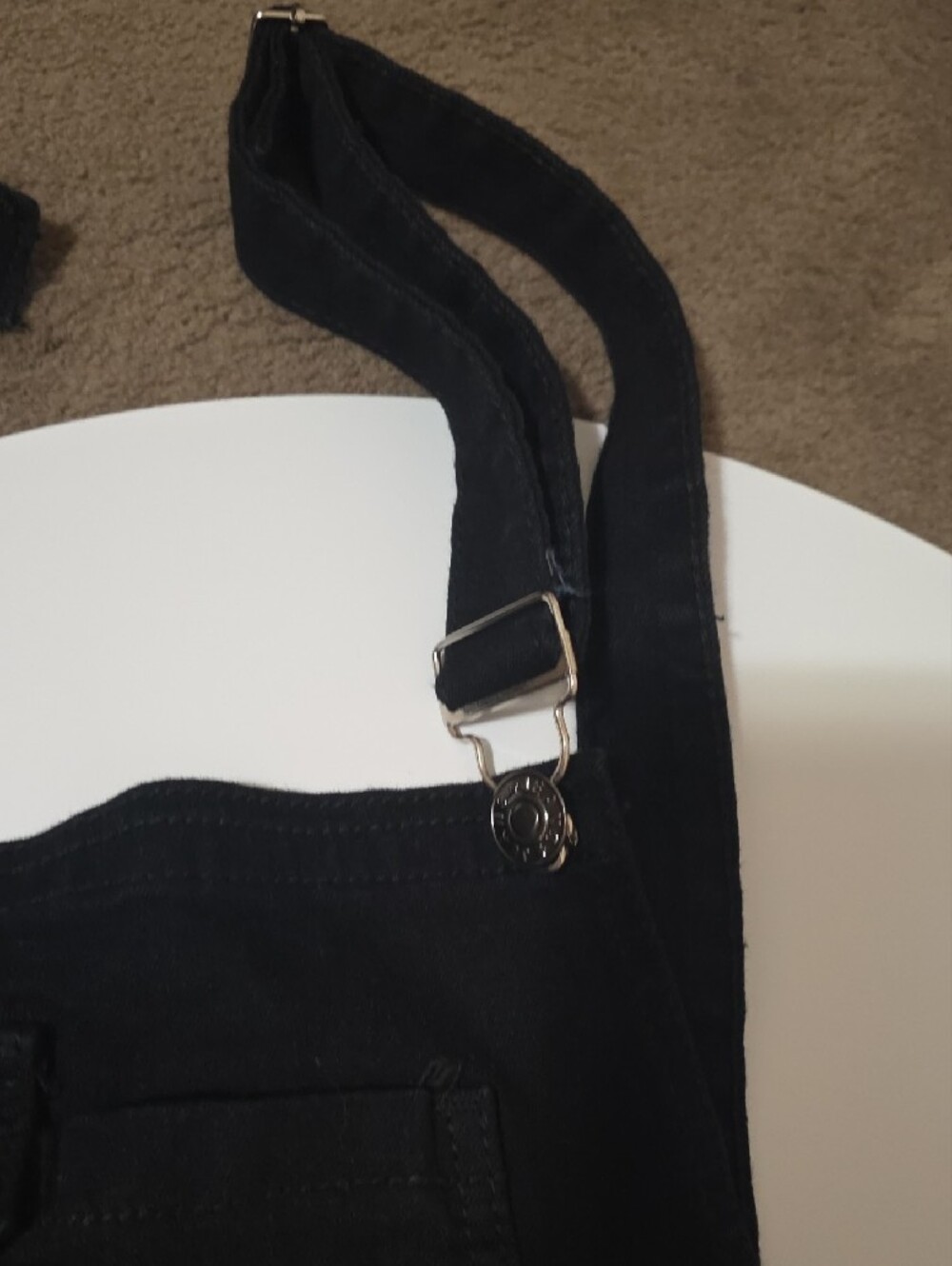 Women's Black Denim Overalls Jeans - Picture 4 of 10